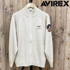  AVIREX ABbNX COTTON ZIP STAND SWEATER TOP GUN@WbvAbv jbg  gbvX Y uh