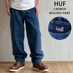 �������� HUF �n�t �N���[�}�[ �E�H�b�V���h�p���c CROMER WASHED PANT PT00310 �f�j���p���c �p���c �����Y �l�C�u�����h