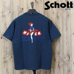 �������� Schott �V���b�g NICE Schott T-SHIRT 782-6190001 �i�C�X�V���b�g ����T�V���c ��100�� �R�b�g�� �g�b�v�X �����Y �l�C �u����