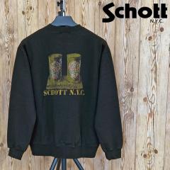 Schott Vbg EC CREW SWEAT C[V[ N[XEFbg gbvX Y uh