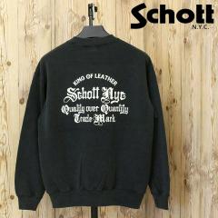 Schott Vbg QUALITY OVER QUANTITY CREW SWEAT 782-5232004 NIeB I[o[ NAeBeB N[lbN XEFbg
