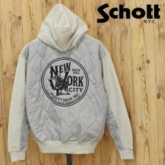  Schott Vbg LeBO Rr Wbvp[J[ QUILTED COMBI. ZIP HOODED 782-5231006 gbvX uh