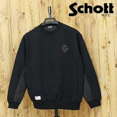  Schott Vbg LeBO Rr N[XEFbg QUILTED COMBI. CREW SWEAT 782-5232016 gbvX uh