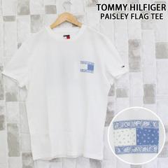 TOMMY HILFIGER g~[ qtBK[ TJM yCY[tbOobNvgTVc TJM REG PAISLEY FLAG TEE EXT sV