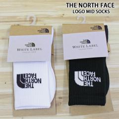  THE NORTH FACE U m[XtFCX S ~bh \bNX C LOGO MID SOCKS White Label Korea Line NY4MR00 ؍胉C
