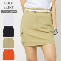 送料無料 ゴルフスカート レディース ゴルフウェア gs GOLF インナーパンツ付 タイト ストレッチチノ素材 カーゴポケット ウエストゴム 