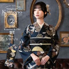 �􂦂钅�� �Z�b�g�u�������F�߂ƉԖ�Ɏш��` ���F�{���ܑсF������vKIMONOMACHI �I���W�i�� �����Ƒт�2�_�Z�b�g �T�C�YS/M/L/LL �R�[