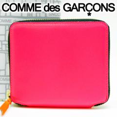 コムデギャルソン 二つ折り財布 COMME des GARCONS コンパクト財布 レディース ネオンピンク SA2100SF PINK