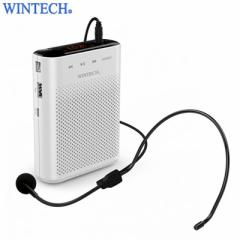 【送料無料】WINTECH ＦＭラジオ ポータブル ハンズフリー 拡声器 KMA-210 ホワイト ウィンテック