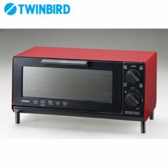 【送料無料】ツインバード オーブントースター TS-4035R レッド