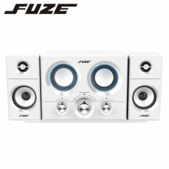 【送料無料】フューズ 2.1ch アンプ内蔵 Bluetoothスピーカー 重低音ダブルウーファー DAS219BT-W ホワイト FUZE