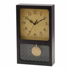 【送料無料】イシグロ 木製 振り子時計 レクタングル ブラック 掛け時計 I-31261 ブラック
