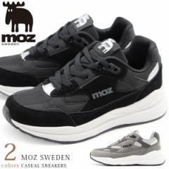 モズ moz スニーカー レディース 靴 黒 ブラック グレー 厚底 デザイン インソール 美脚 足長 5cm カジュアル 北欧 可愛い おしゃれ かっ