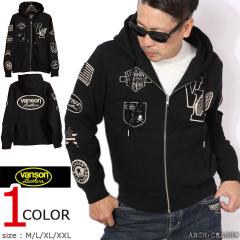 VANSON �o���\�� �t��ZIP�p�[�J�[ (NVSZ-2522) �y���������z���� �h�J �����烏�b�y��