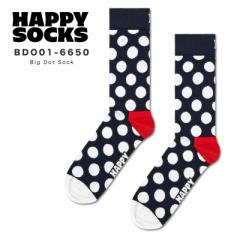 Happy Socks 23~29.5cm C jZbNX Y fB[X Big Dot Sock hbg  ݂  p zCg ubN bh 
