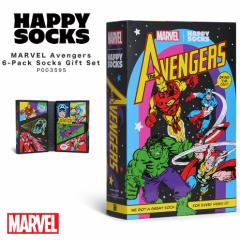 happy socks nbs[\bNX Mtg MARVEL Avengers 6-Pack Socks Gift Set }[x AxW[Y 6Zbg P003595 C Y 