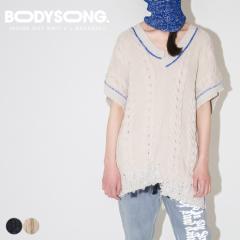 BODYSONG. jbgxXg INSIDE OUT KNIT V BS239301 {  o[Vu jbg xXg I[o[TCY gbvX  AE^[ 傫