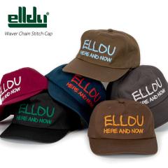 elldu �G���h�D Waver Chain Stitch Cap �L���b�v ���f�B�[�X �����Y �u�����h �t���b�g�o�C�U�[ �t���b�g ���S �`�F�[���X�e�b�` �h�J 