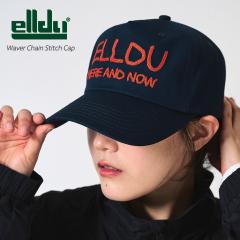 elldu �G���h�D Waver Chain Stitch Cap �L���b�v ���f�B�[�X �����Y �u�����h �t���b�g�o�C�U�[ �t���b�g ���S �`�F�[���X�e�b�` �h�J 