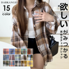 〈1,190円!2枚購入&クーポン利用で〉ブラウス 秋 シャツ チェックシャツ チェック チェック柄 ネルシャツ レディース オ