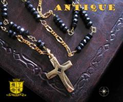 ネックレス アンティーク(1) メイン 古美加工ネックレス真鍮製 ブラスネックレス十字架 クロス