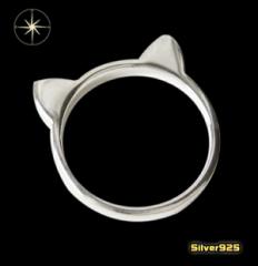 ネコ耳カチューシャリング(1)05号 07号 09号 11号 13号 15号 17号 メイン 指輪 リング 製 銀