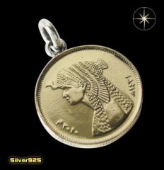 本物のエジプトのコインペンダント(1) メイン アフリカ コイン 硬貨 ペンダント ネックレス