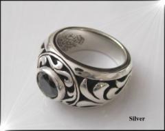 デザインリング(13)BCZ19号 シルバーユリ メイン 指輪 リング 銀