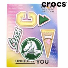 NbNX crocs Wrbc`[ NbNX o[VeB[pb` 5pbN [10013265 SS24] JIBBITZ Crocs Varsity Patch 5Pack V[