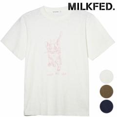 ~NtFh MILKFED. fB[X Lbg Xu V[gX[uTVc [103242011003 SU24] CAT SLAB S/S TEE gbvX  y