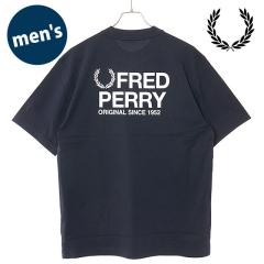�t���b�h�y���[ FRED PERRY �����Y �o�b�N�v�����g�t���b�h�y���[�e�L�X�gT�V���c [M2475-608 SS26Q2] BACK PRINT FRED PERRY TEXT T-SHI