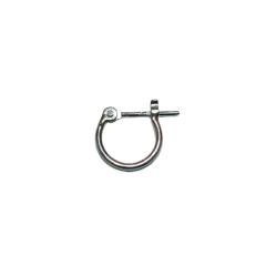 プラチナ Pt900 フープピアス 小さめ 国産 幅1mm 外径8mm 片耳 1個 
