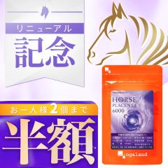 馬プラセンタ6000(約1ヶ月分)純度100% 希少 ホース 馬プラセンタエキス末 アミノ酸 ミネラル タンパク質 オールインワ