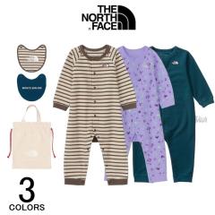 �q���� �m�[�X�t�F�C�X THE NORTH FACE �x�r�[ �����O�X���[�u �����p�[�X & 2P �r�u B L/S ROMPERS & 2P BIB NTB82402 BV�i�u���E���~�O