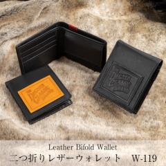 y̓Mtgz fOi[ 2܂背U[EHbg W-119 Leather Bifold Wallet RpNgEHbg U[EHbg Y f