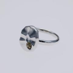 yzZOCALO \J  HAMMERED TEXTURE PLATE RINGiDOUBLE DORJEj ƖځEv[gEO (_uEh[WF) ZRS-0033 Vo