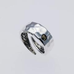 yzZOCALO \J  HAMMERED TEXTURE RINGiDOUBLE DORJEj ƖڃO [t ZRS-0036 Vo[ O t[TCY Y 