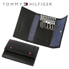 �y�󂠂�z�g�~�[�q���t�B�K�[ TOMMY HILFIGER �L�[�P�[�X 31TL17X015-001�i0094-5641/01�j �u���b�N �i6�L�[�z�b�N�j ���U�[�i�v�j �g�~