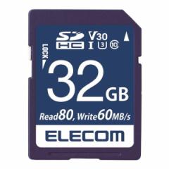 ELECOM MF-FS032GU13V3R SDHCカード データ復旧サービス付 ビデオスピードクラス対応 UHS-I U3 80MB s 32GB メーカー直送