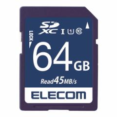 ELECOM MF-FS064GU11R SDXCJ[h f[^T[rXt UHS-I U1 45MB s 64GB