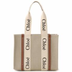 y9/23|CgUPzChloe NG ~fBAg[gobO zCg/uE CHC22AS383 I26 90U WOODY MEDIUM TOTE WHITE/BROWN ys