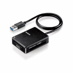 ELECOM MR3-C402BK ubN J[h[_[ USB3.0  (SD+microSD+MS+CFΉ) P[u50cmt USB-A [J[