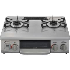 ノーリツ N2G24KSPSSV-13A ビルトインガスコンロ コンパクトタイプ Compact 幅45cm 都市ガス用 ガラストップ:ブラック/前面パネル:シルバー NORITZ (代引不可) (法人限定) ノーリツ N2G24KSPSSV-13A ビルトインガスコンロ コンパクトタイプ