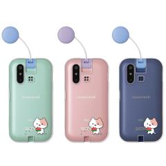 mamorino6 ケース 夏を満喫する猫 スイカ au キッズ携帯 カバー クリア