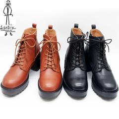 スリッポン リボンパンプス レディース 本革 レザー ブラック 22-24.5