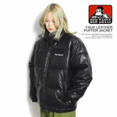 BEN DAVIS xfCrX FAUX LEATHER PUFFER JACKET Y WPbg X^hJ[ ȃWPbg ptWPbg atfjkt