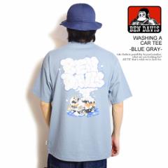 BEN DAVIS xfCrX WASHING A CAR TEE -BLUE GRAY- Y TVc  obN vg I[o[TCY Xg[g atftps