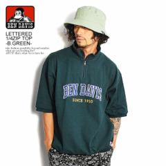 30OFF SALE Z[ BEN DAVIS xfCrX LETTERED 1/4ZIP TOP -B.GREEN- Y gbvX  n[tWbv Xg[g atftps