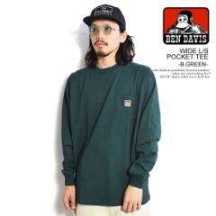 BEN DAVIS xfCrX WIDE L/S POCKET TEE -B.GREEN- Y TVc  TXg[g atftps