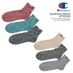 CHAMPION �`�����s�I�� QUARTER LENGTH 3P SOCKS �����Y �C�� �\�b�N�X 3���g �X�g���[�g atfacc